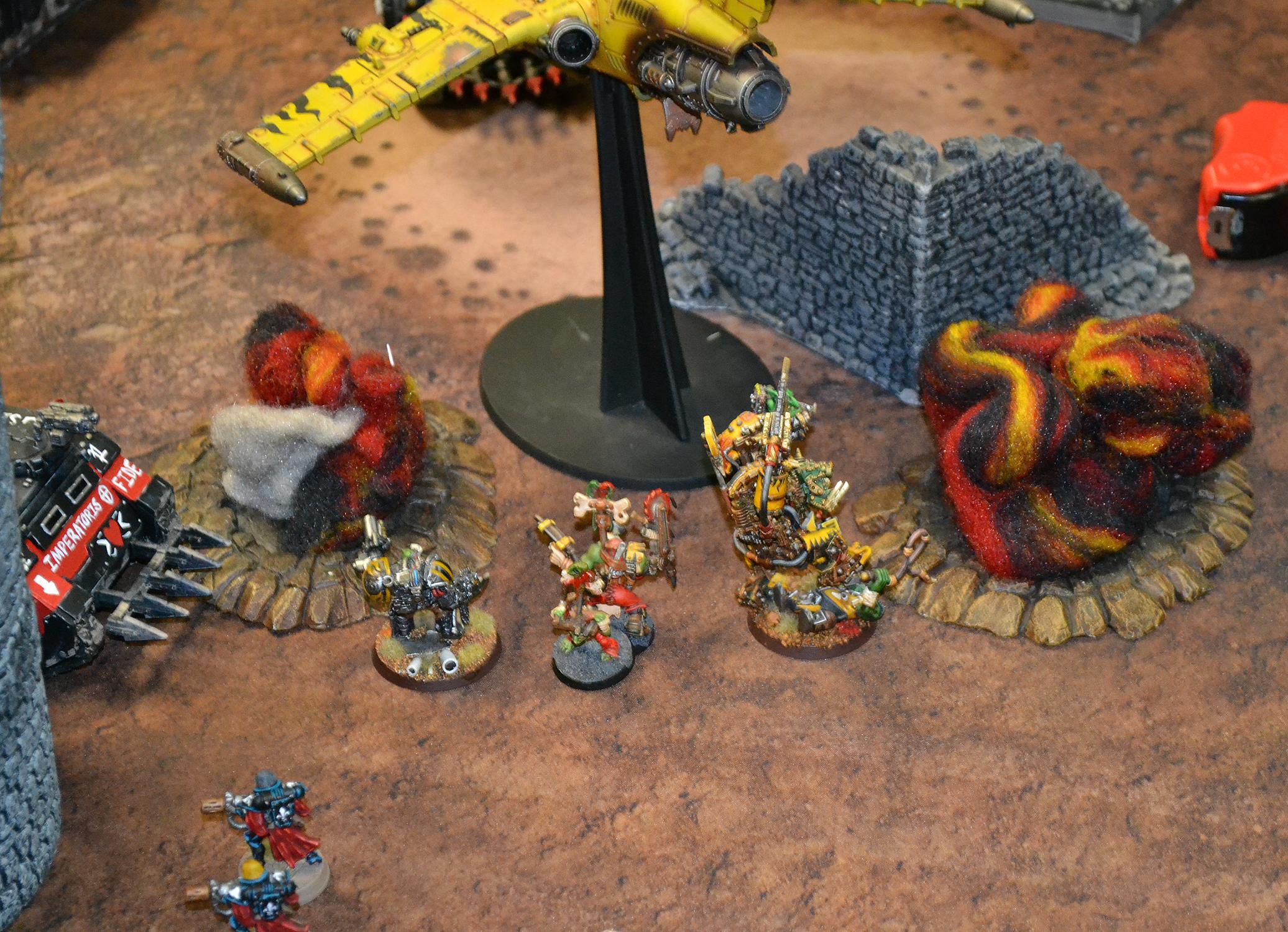 16 Orks T3 remnants of meganobs kill 2 eorcists