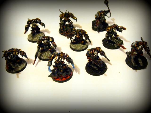 Aspiring Champion, Atramentar, Chaos Space Marines, Icon, Night Lords, Terminator Armor