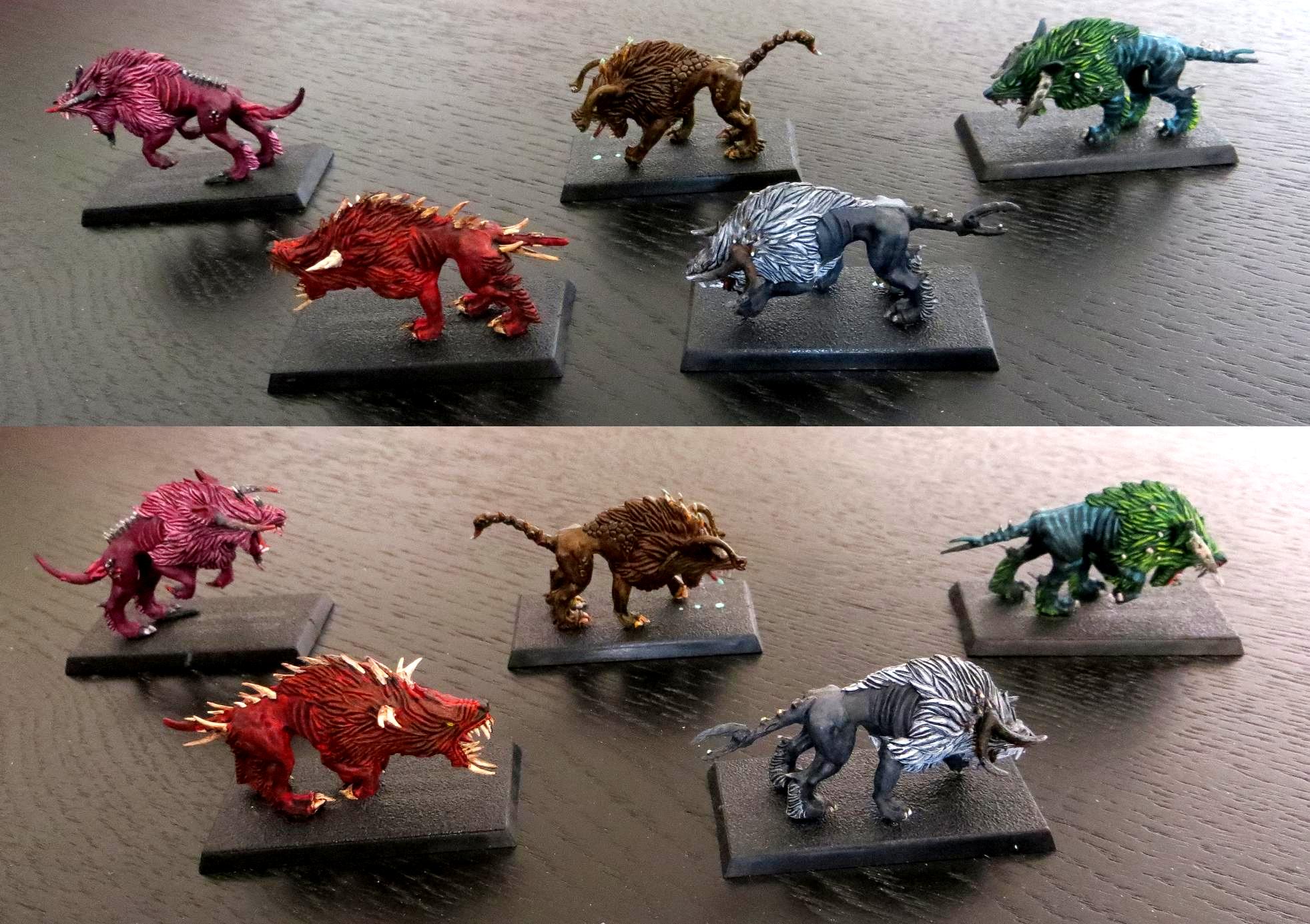 Beastmen, Chaos, Hounds, Mordheim, Warband