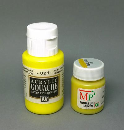 Vallejo acrylic gouache yellow