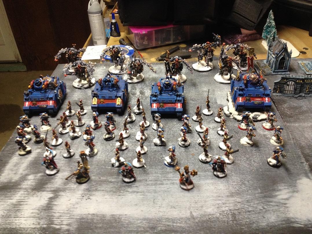 Adeptas, Blurred Photo, Group, Snow, Sororitas, Zoomable
