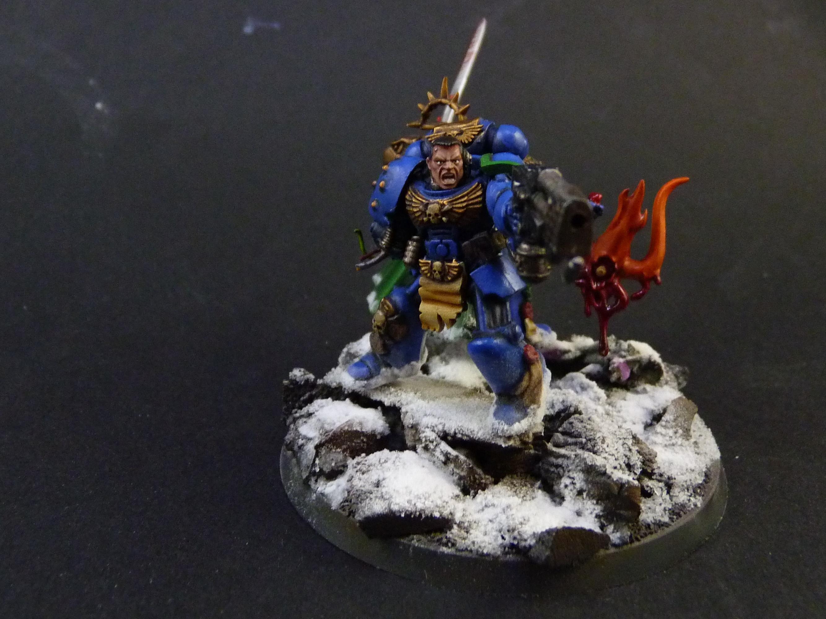 Diorama, Pasanius Lysane, Space Marines, Ultramarines, Uriel Ventris