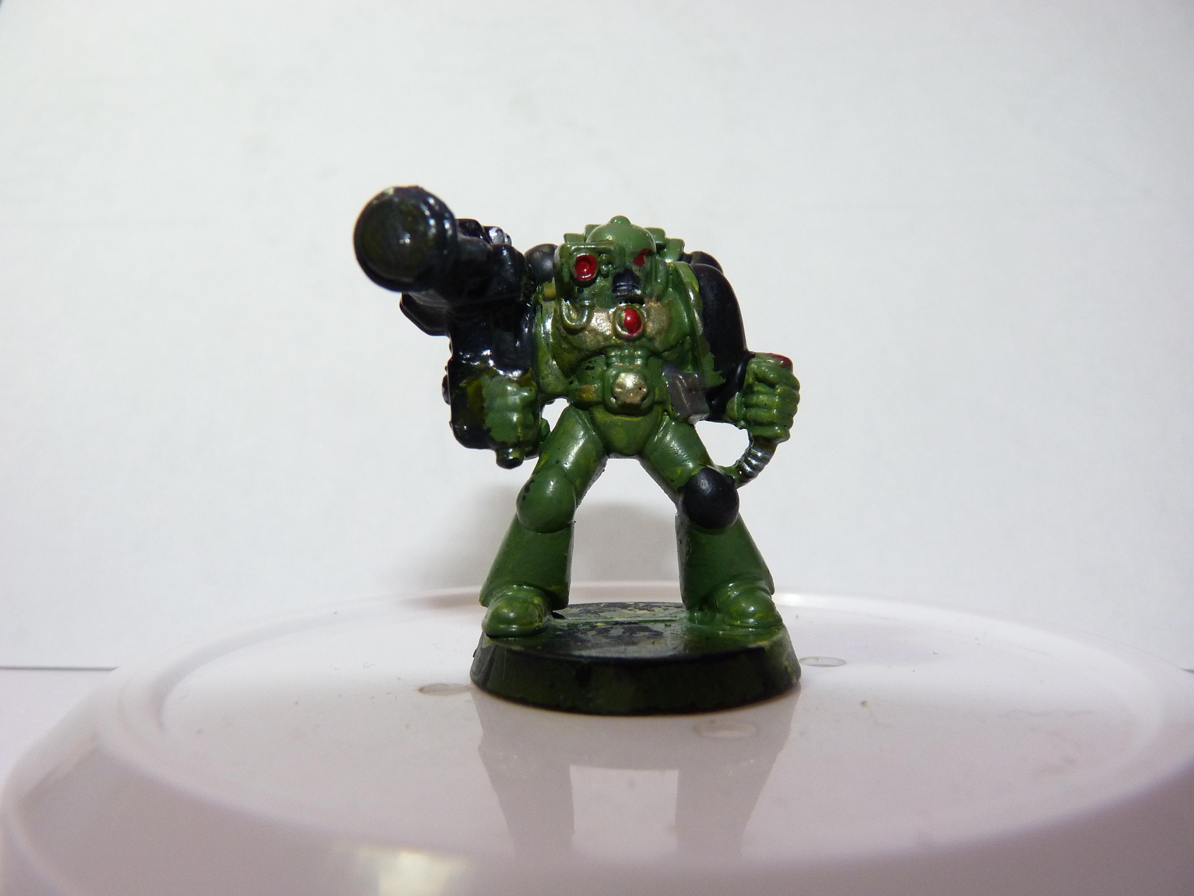2nd Edition, First Try, Models, Poorly Done, Salamanders, Space Marines, Tactical Squad, Thin Your Paints