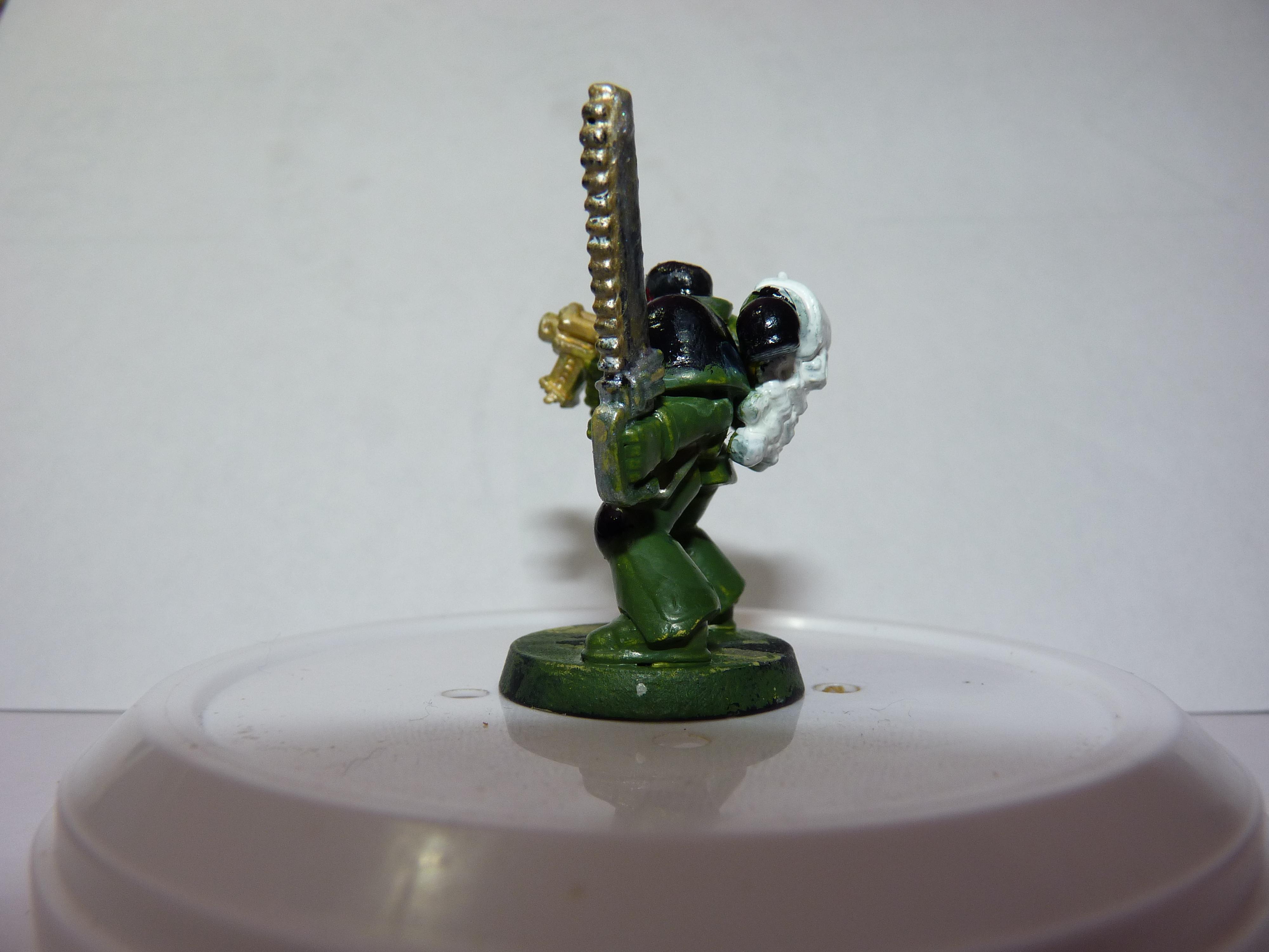 First Try, Models, Poorly Done, Salamanders, Space Marines, Tactical Squad, Thin Your Paints