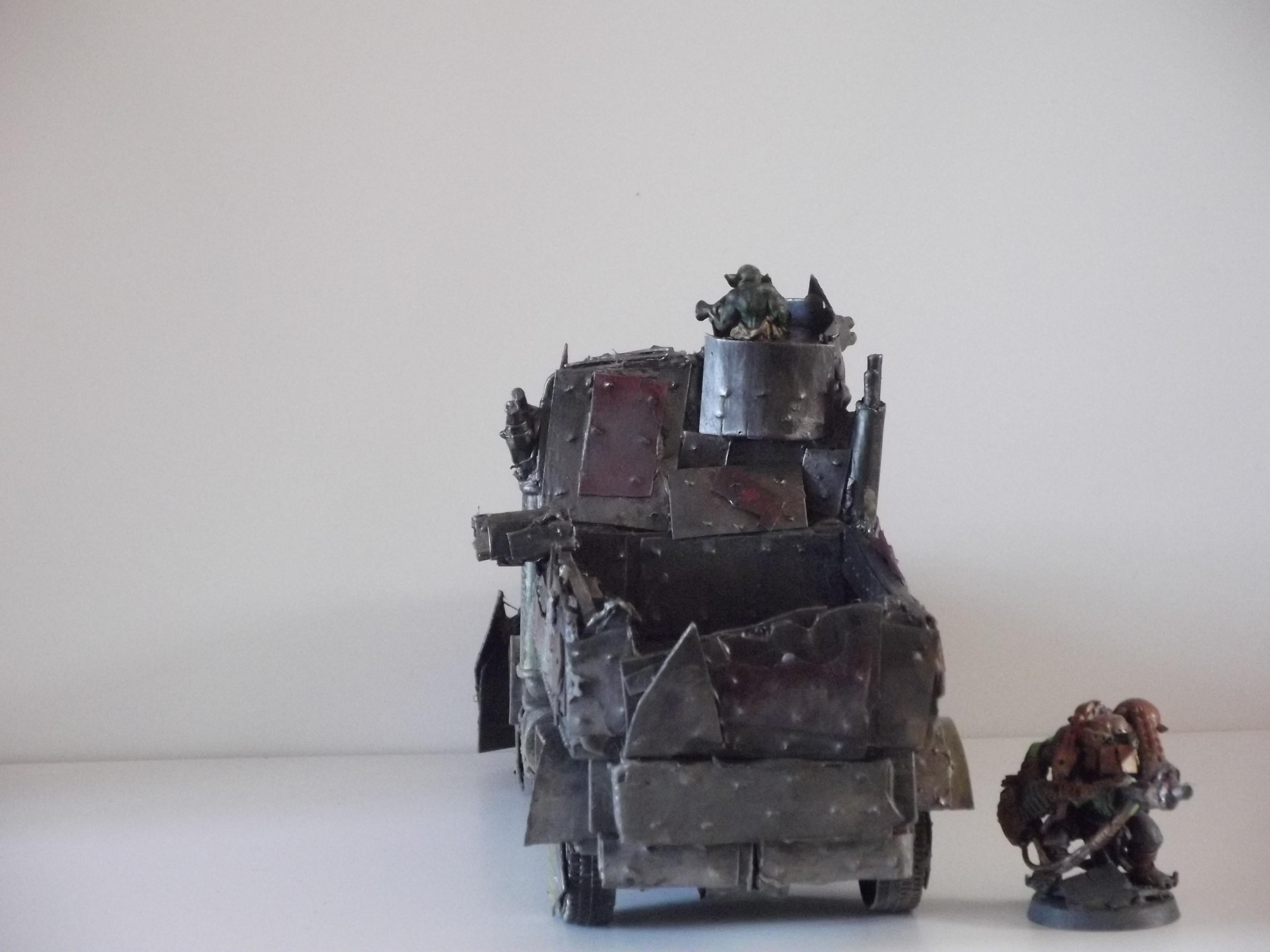 Battlewagon, Conversion, Looted, Orks, Scracth Built, Wagon, Warhammer 40,000, Warhammer Fantasy