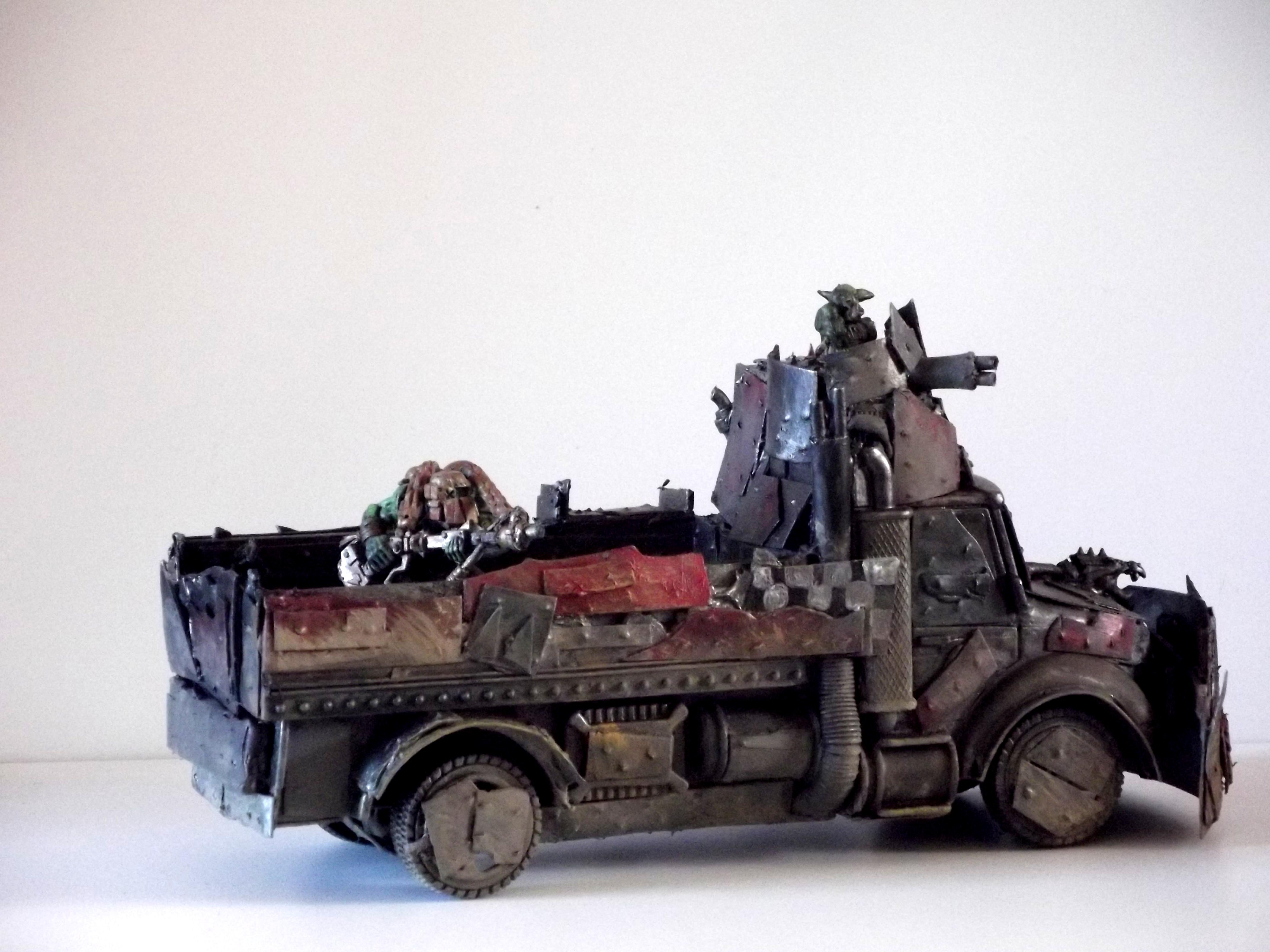 Battlewagon, Conversion, Looted, Orks, Scracth Built, Wagon, Warhammer 40,000, Warhammer Fantasy