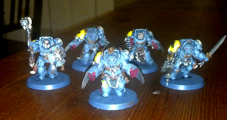 One of two squads of Wolf Guard Terminators