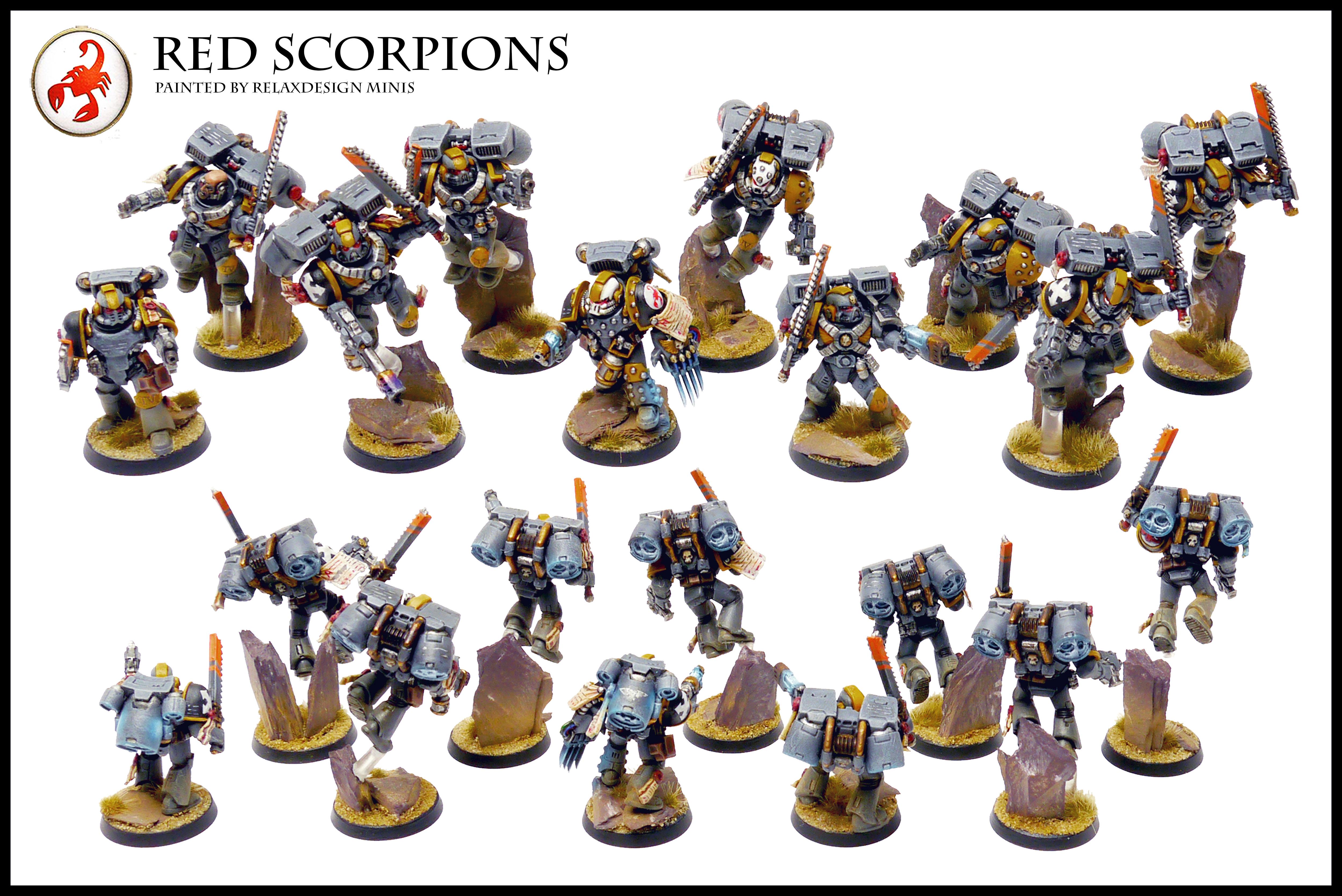 Assault Squad, Forge World, Games Workshop, Red Scorpions, Warhammer 40,000, Warhammer Fantasy