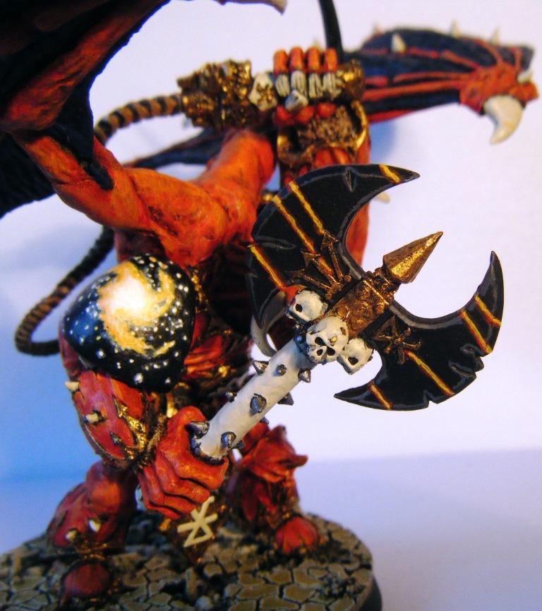 Axe, Chaos, D&atilde;&copy;mon, Daemons, Freehand, Khorne, Red