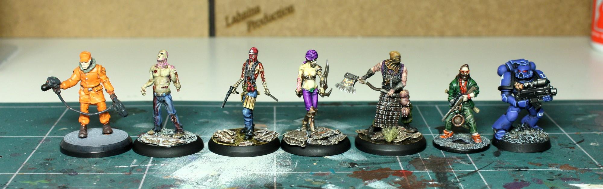 Askari, AT-43, Comparison, Eden, Kolaps, Size, Space Marines, Warhammer 40,000, Zombicide