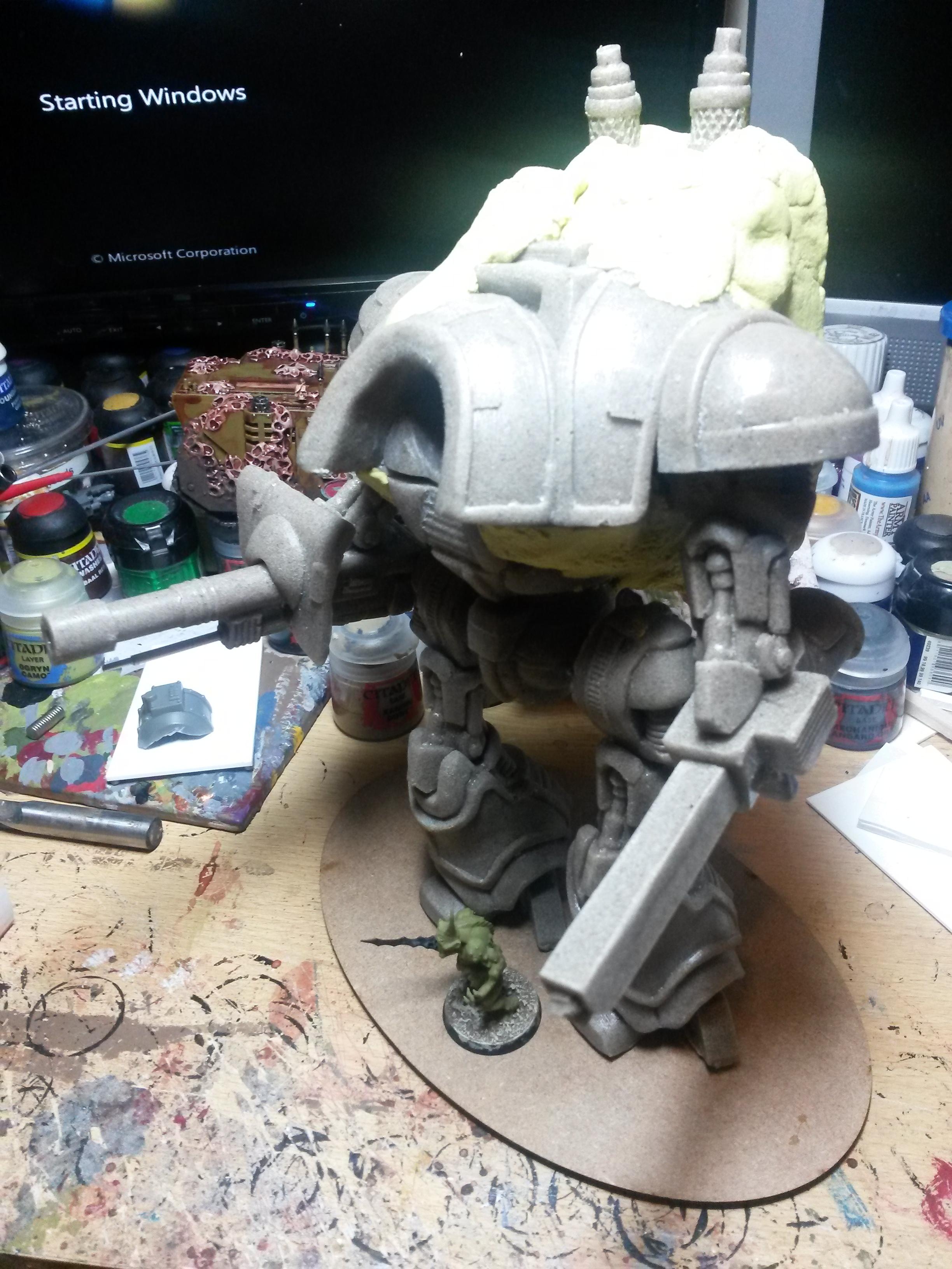 Alternative Knight, Chaos Knight, Conversion, Crowfoot2007, Heresy, Imperial Knight, Mk2 Battle Automaton, Nurgle, Warhammer 40,000, Warzone