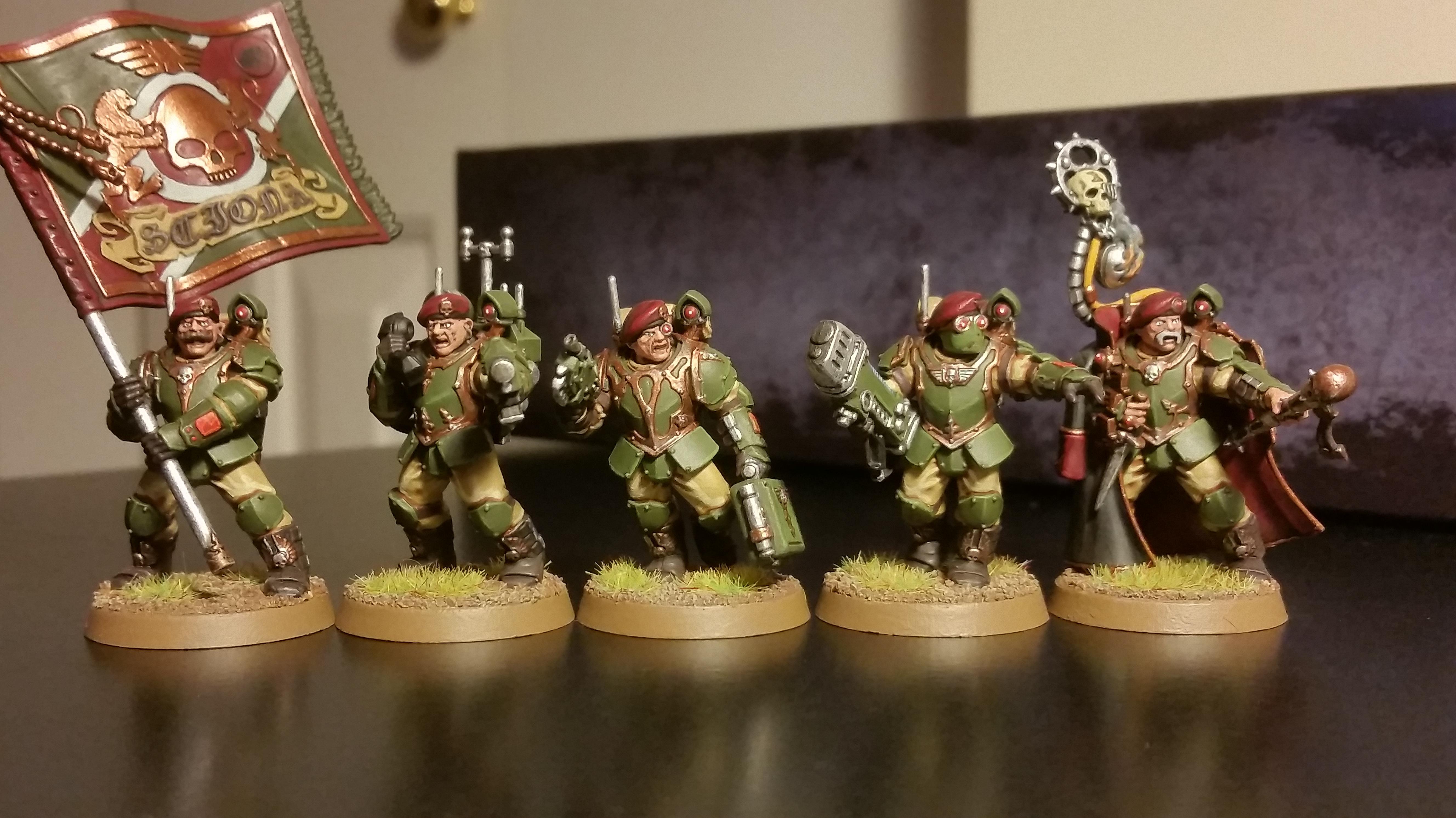 Astra Militarum, Command Squad, Imperial Guard, Kasrkin, Militarum Tempestus, Scion, Scions