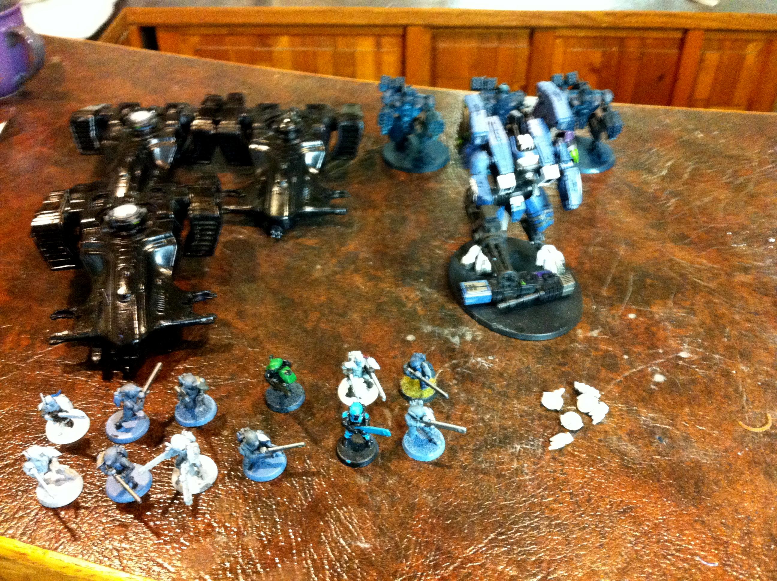 Broadsides, Devilfish, Fire Warriors, Riptide, Tau