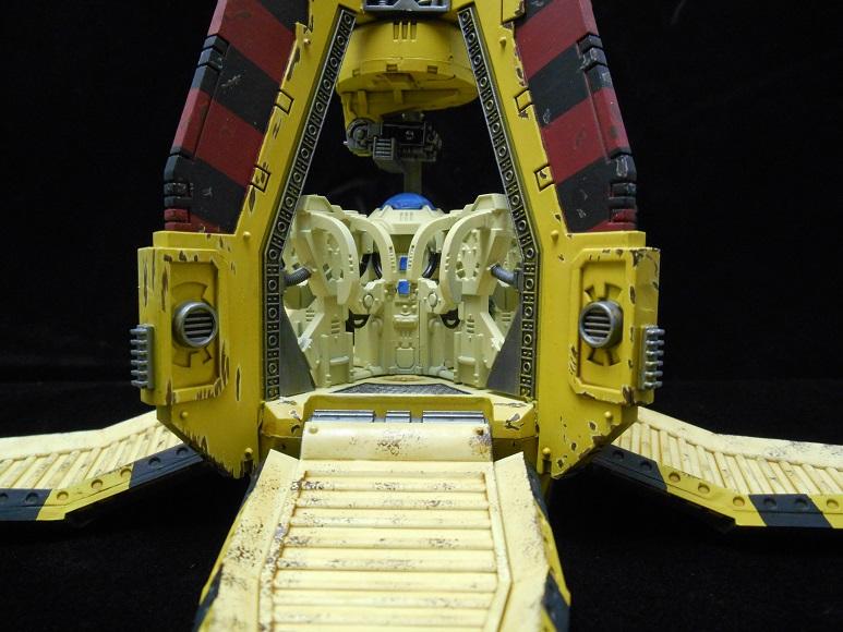 Battle Damage, Drop Pod, Imperial Fists, Space Marines, Stripes, Weathered