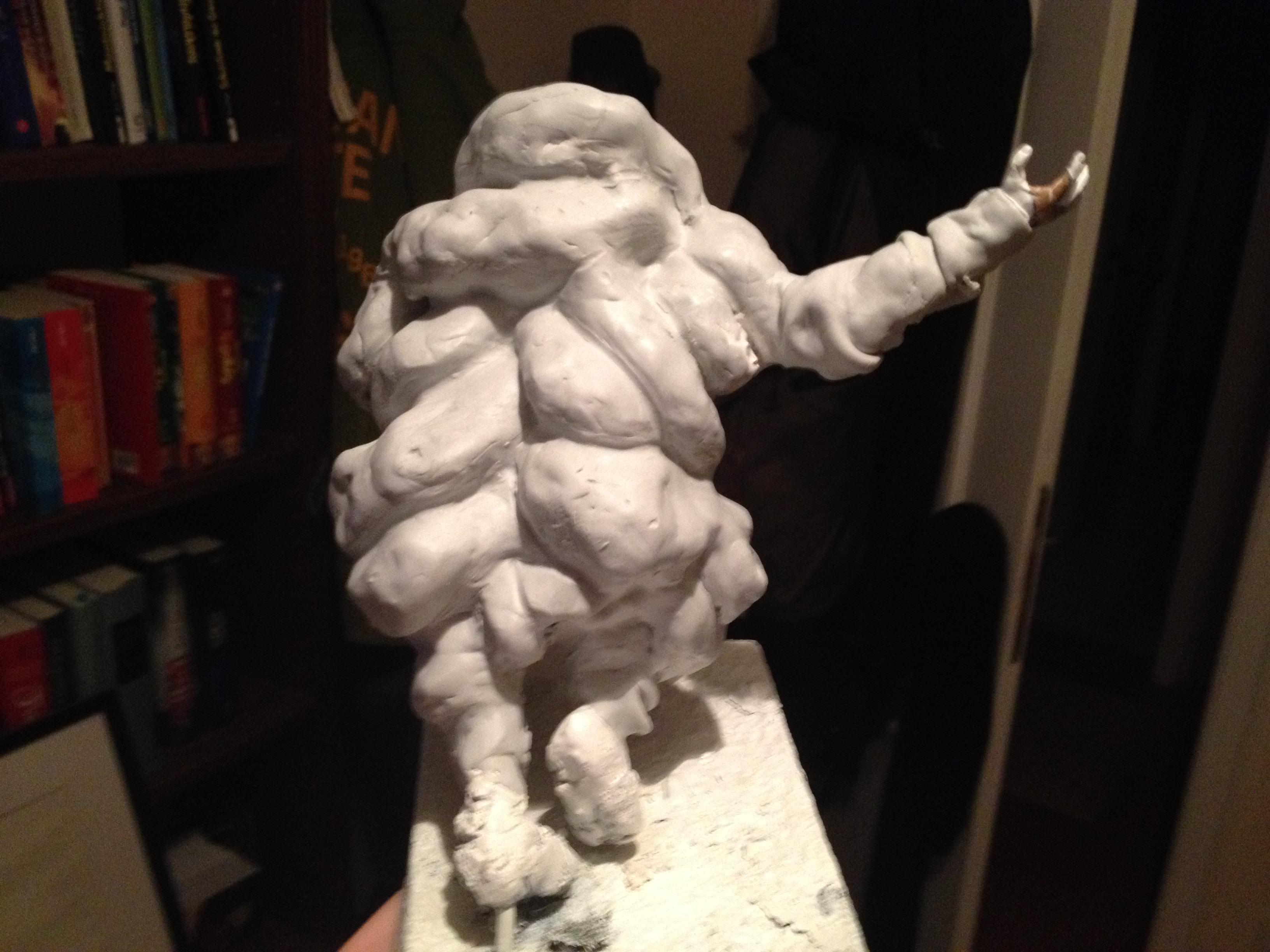 The body. The layer of skin underneath is finished, now i have to start adding details with green stuff