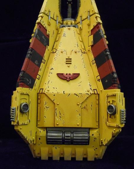 Battle Damage, Drop Pod, Imperial Fists, Space Marines, Stripes, Weathered