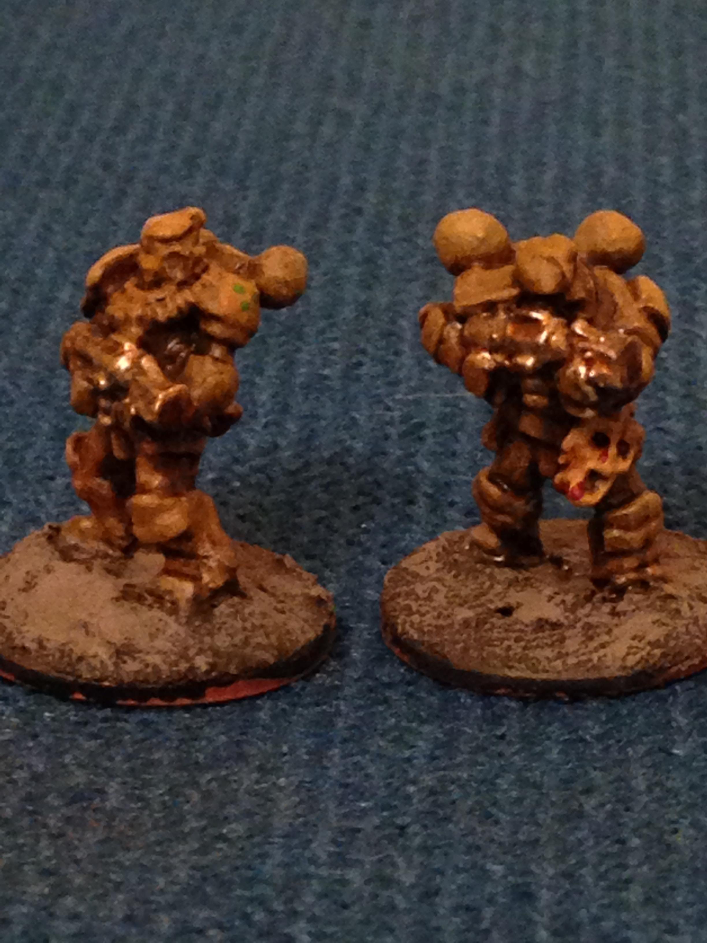 Plague Marines. Note the fluffy blight grenades