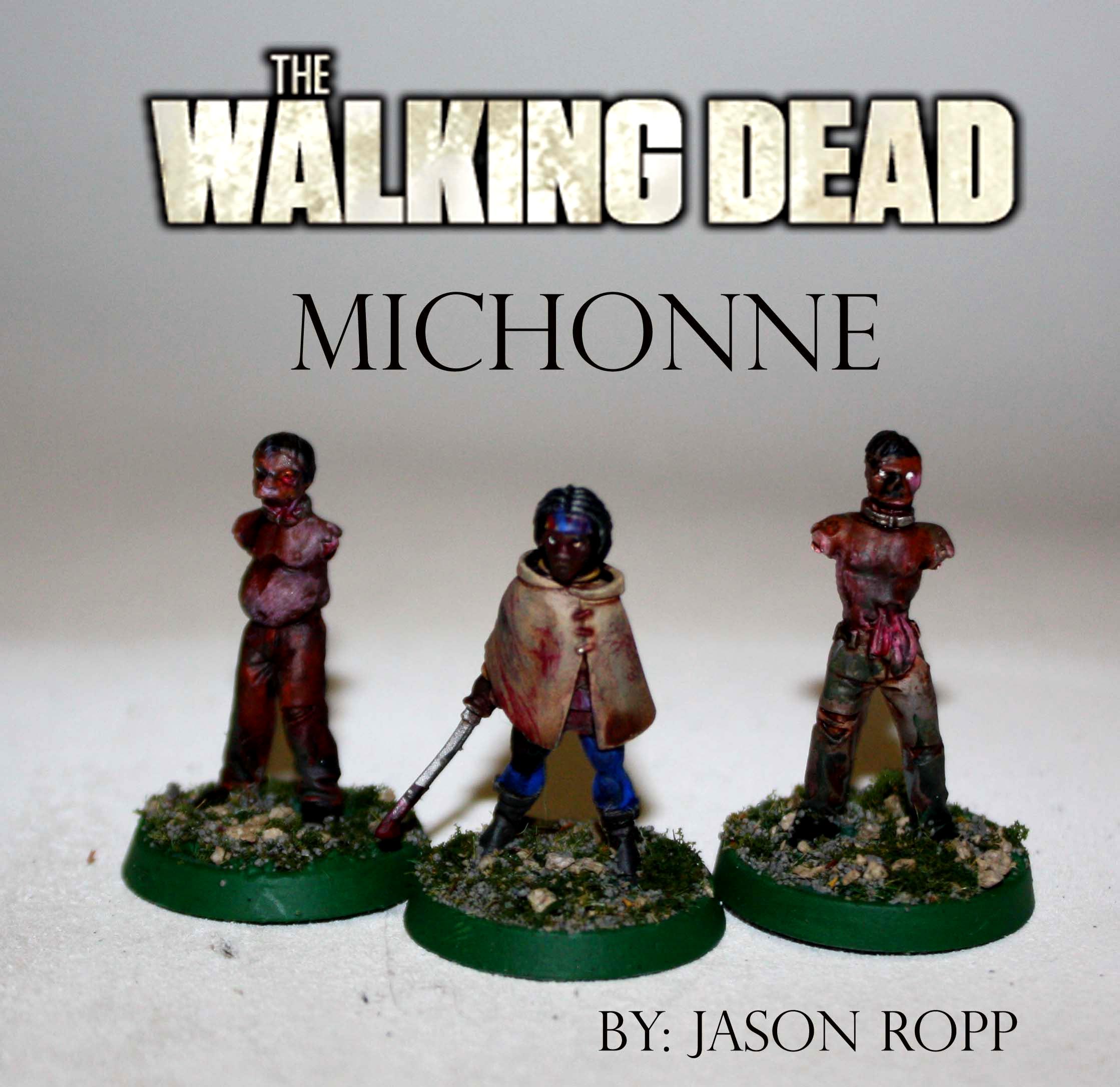Michonne, Miniature, Sword, Undead, Walking Dead, Wargame, Zombie
