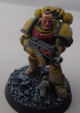 Adepus Astartes, Battle Damage, City, Imperial Fists, Meltagun, Rubble, Ruins, Space Marines, Tactical Squad, Urban, Weathered, Yellow