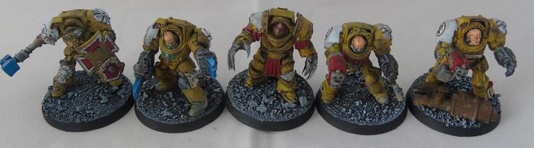 Adepus Astartes, Battle Damage, City, Imperial Fists, Lightning Claw, Rubble, Ruins, Space Marines, Terminator Squad, Thunder Hammer, Urban, Weathered, Yellow