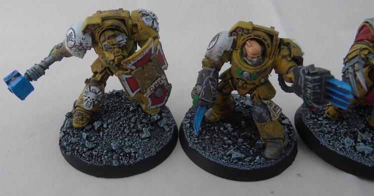 Adepus Astartes, Battle Damage, City, Imperial Fists, Lightning Claw, Rubble, Ruins, Space Marines, Terminator Squad, Thunder Hammer, Urban, Weathered, Yellow