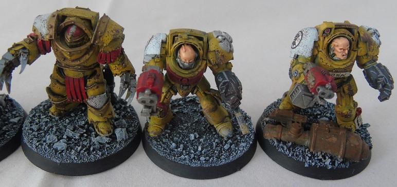 Adepus Astartes, Battle Damage, City, Imperial Fists, Lightning Claw, Rubble, Ruins, Space Marines, Terminator Squad, Thunder Hammer, Urban, Weathered, Yellow