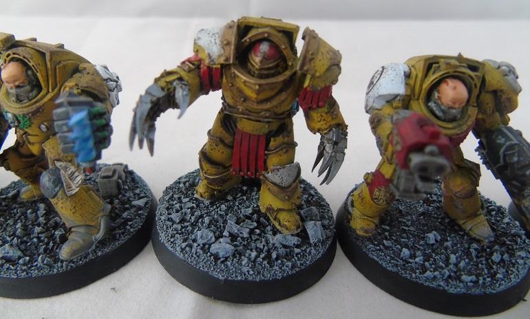 Adepus Astartes, Battle Damage, City, Imperial Fists, Lightning Claw, Rubble, Ruins, Space Marines, Terminator Squad, Thunder Hammer, Urban, Weathered, Yellow