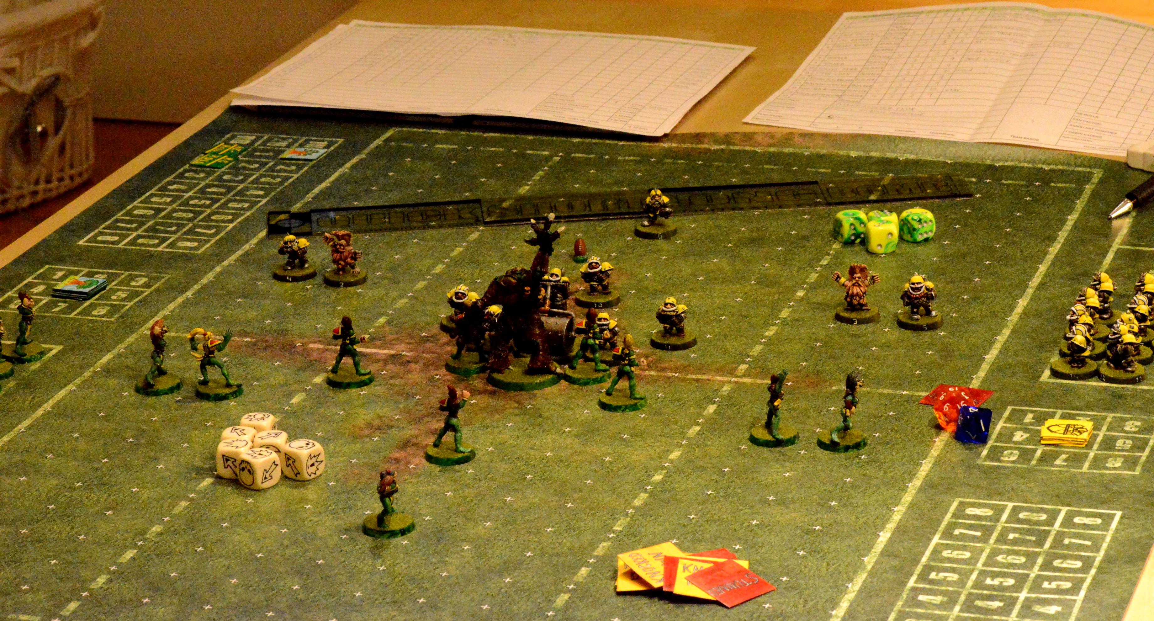 Blood, Blood Bowl, Board, Bowl, D20, D6, D8, Dice, Dwarves, Elves, Game, Pitch, Range, Range Ruler, Re-roll, Re-rolls, Ruler, Wood, Wood Elves