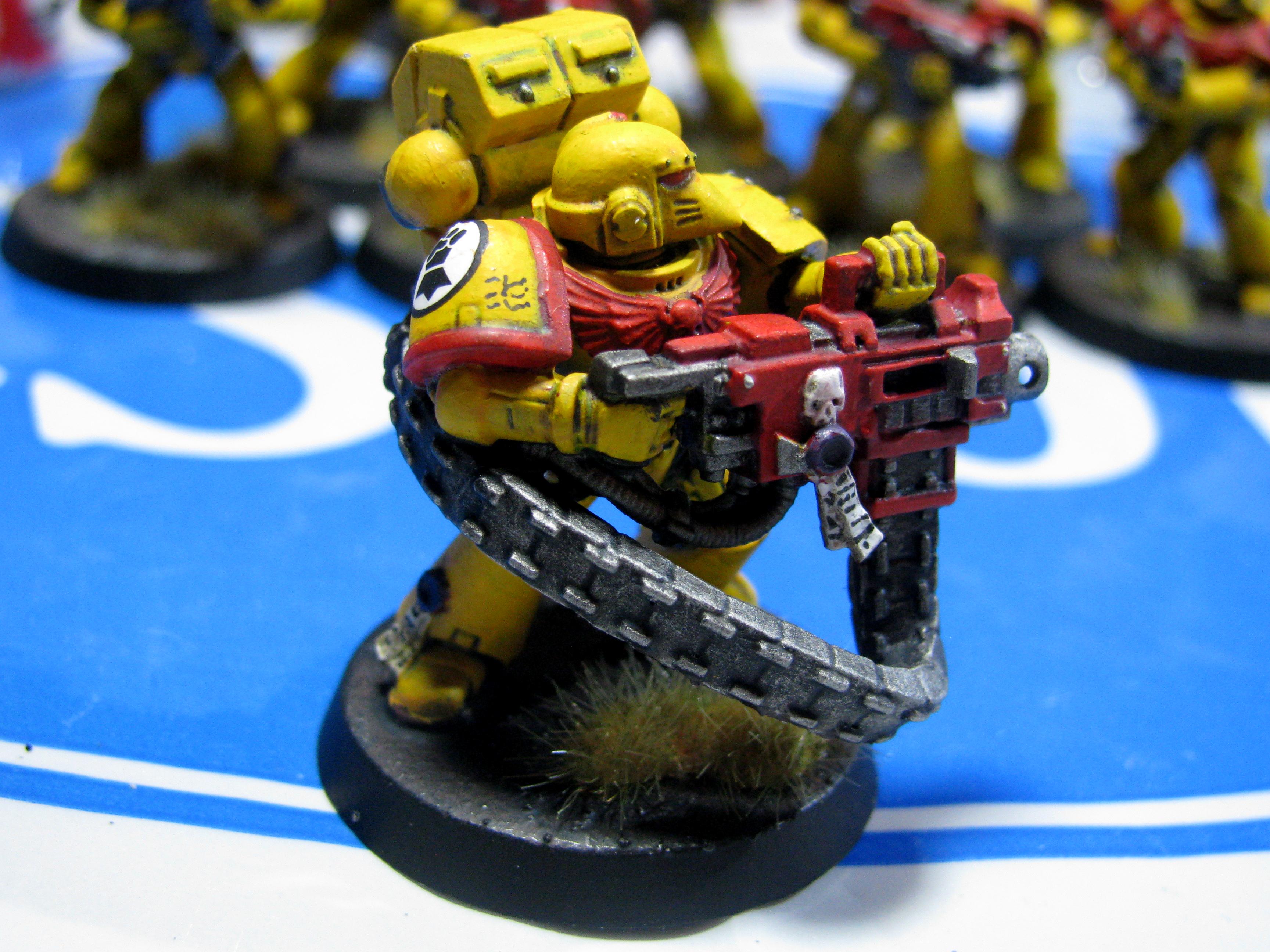 Fist, Heavy Bolter, Imperial, Imperial Fists, Tac Squad, Tactical Space Marines