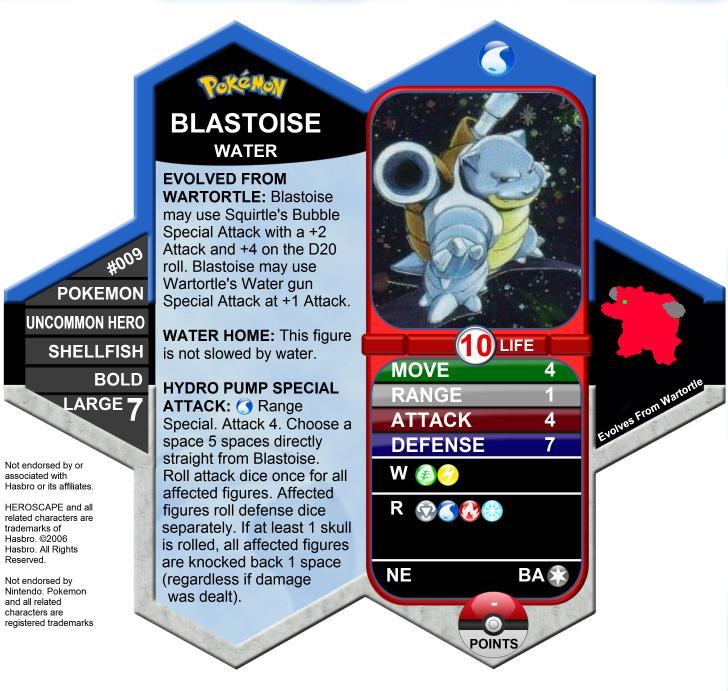 Blastoise Heroscape Card