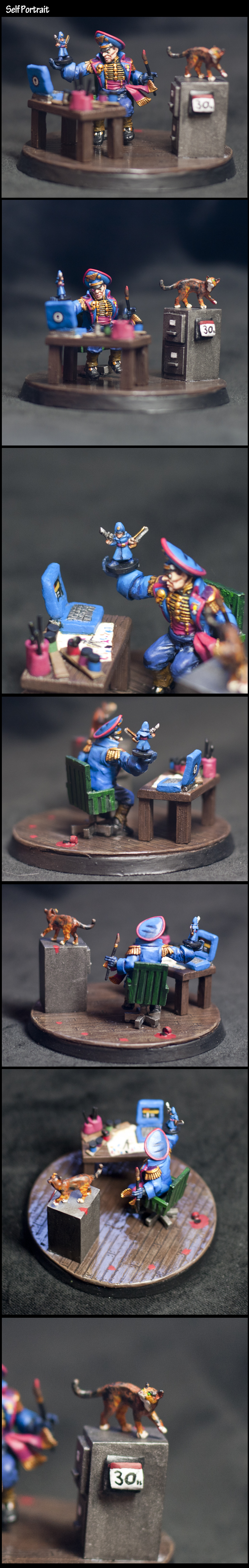 Cat, Commissar, Conversion, Diorama, Gaming, Humour, Modeling, Painting