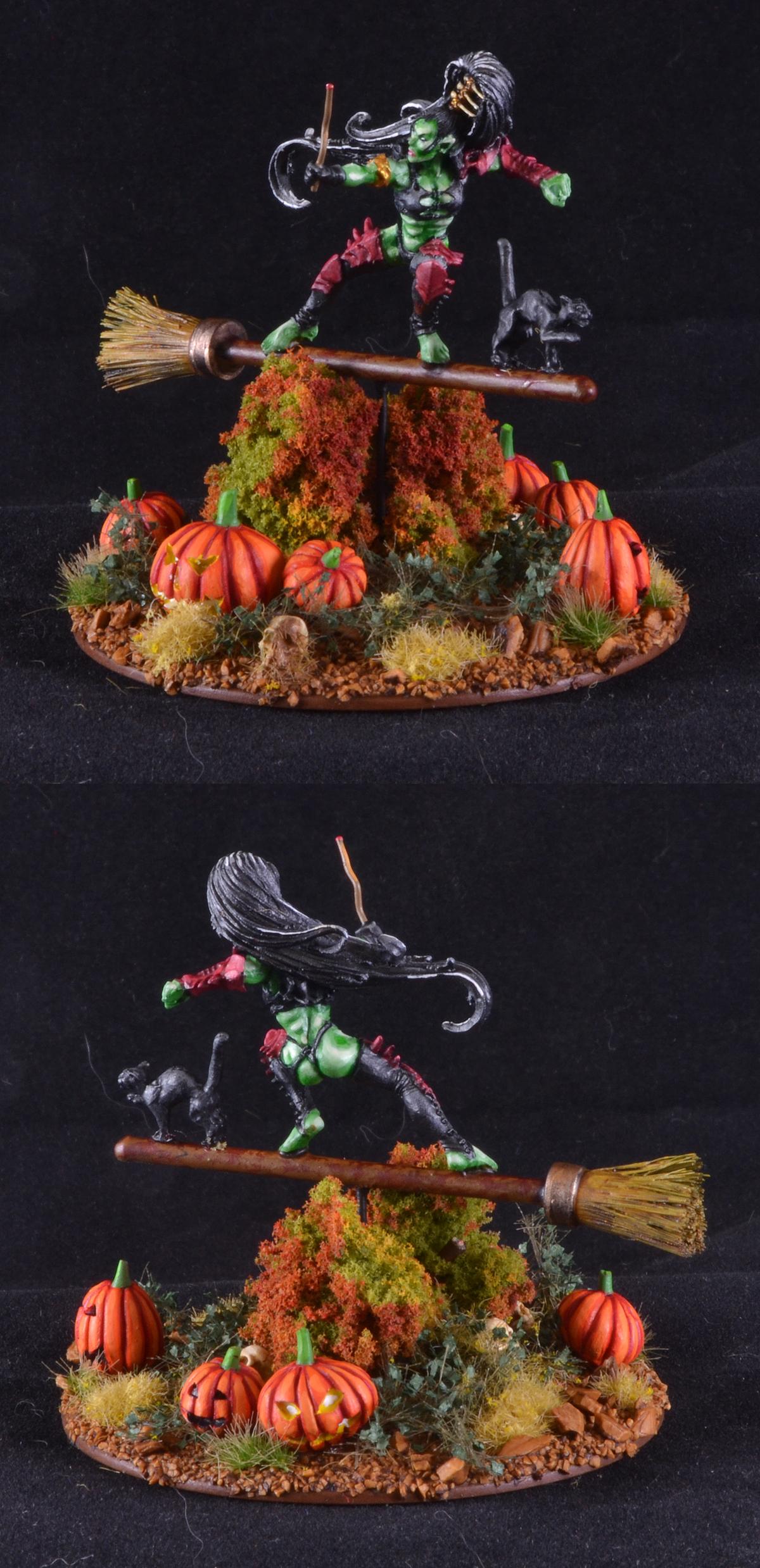 Chaos, Counts As, Halloween Army, Herald Of Tzeench On Flying Disc, Warhammer 40,000
