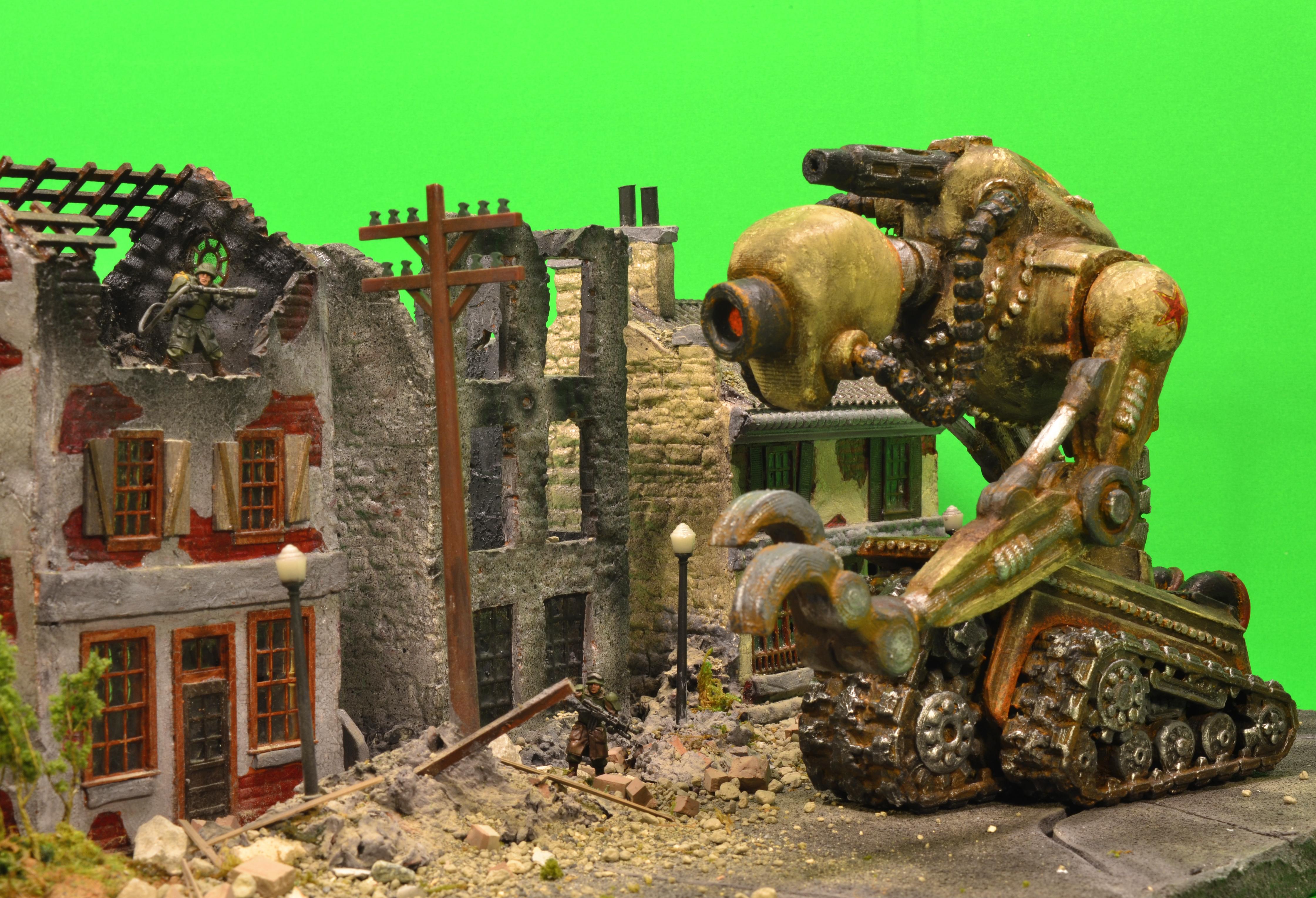 "warmill Prototype", Dieselpunk, Robot, Steam Punk, World War 2