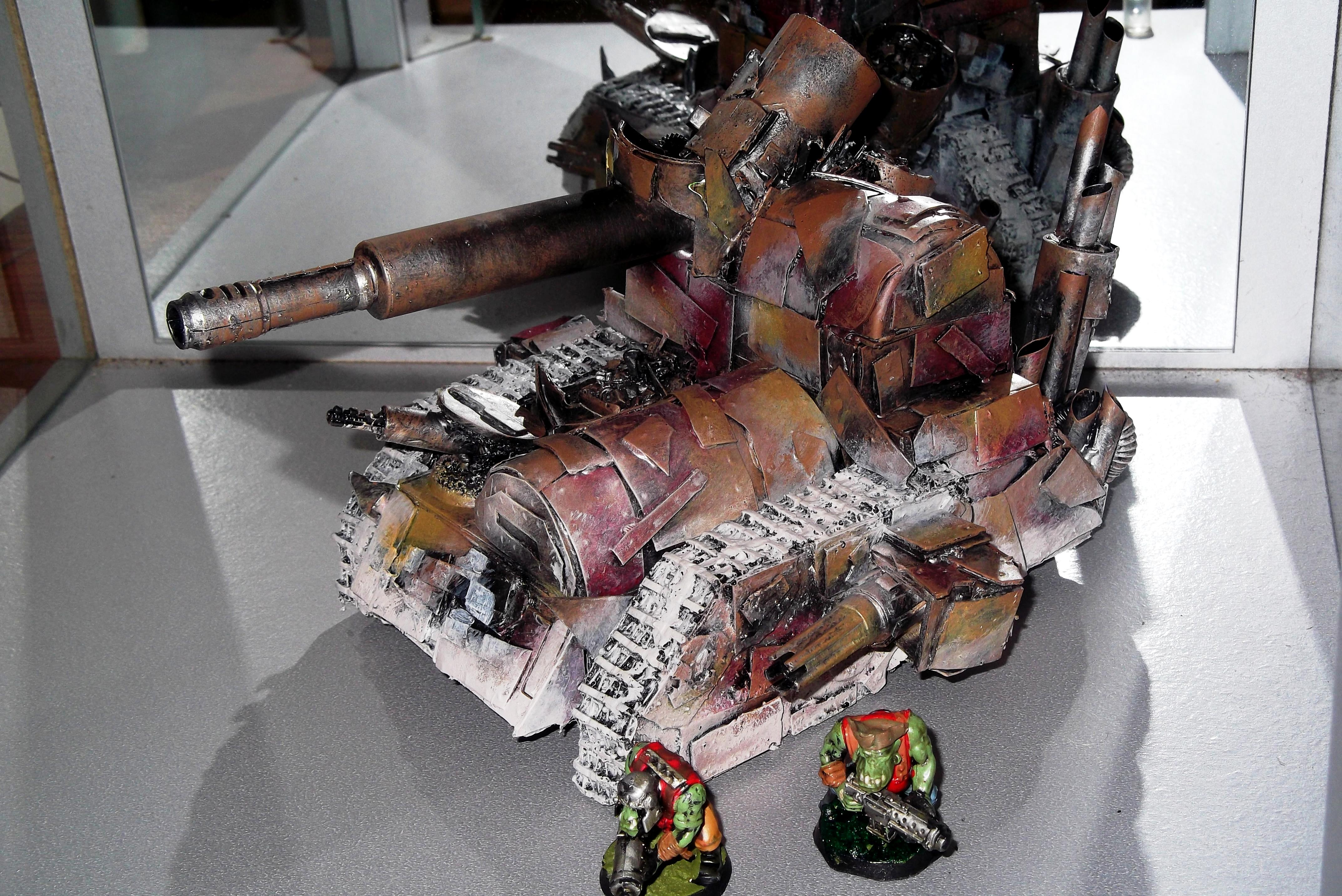 Battlewagon, Conversion, Orks, Orky, Painted, Sci Fi, Scratch Build, Super-heavy, Warhammer 40,000