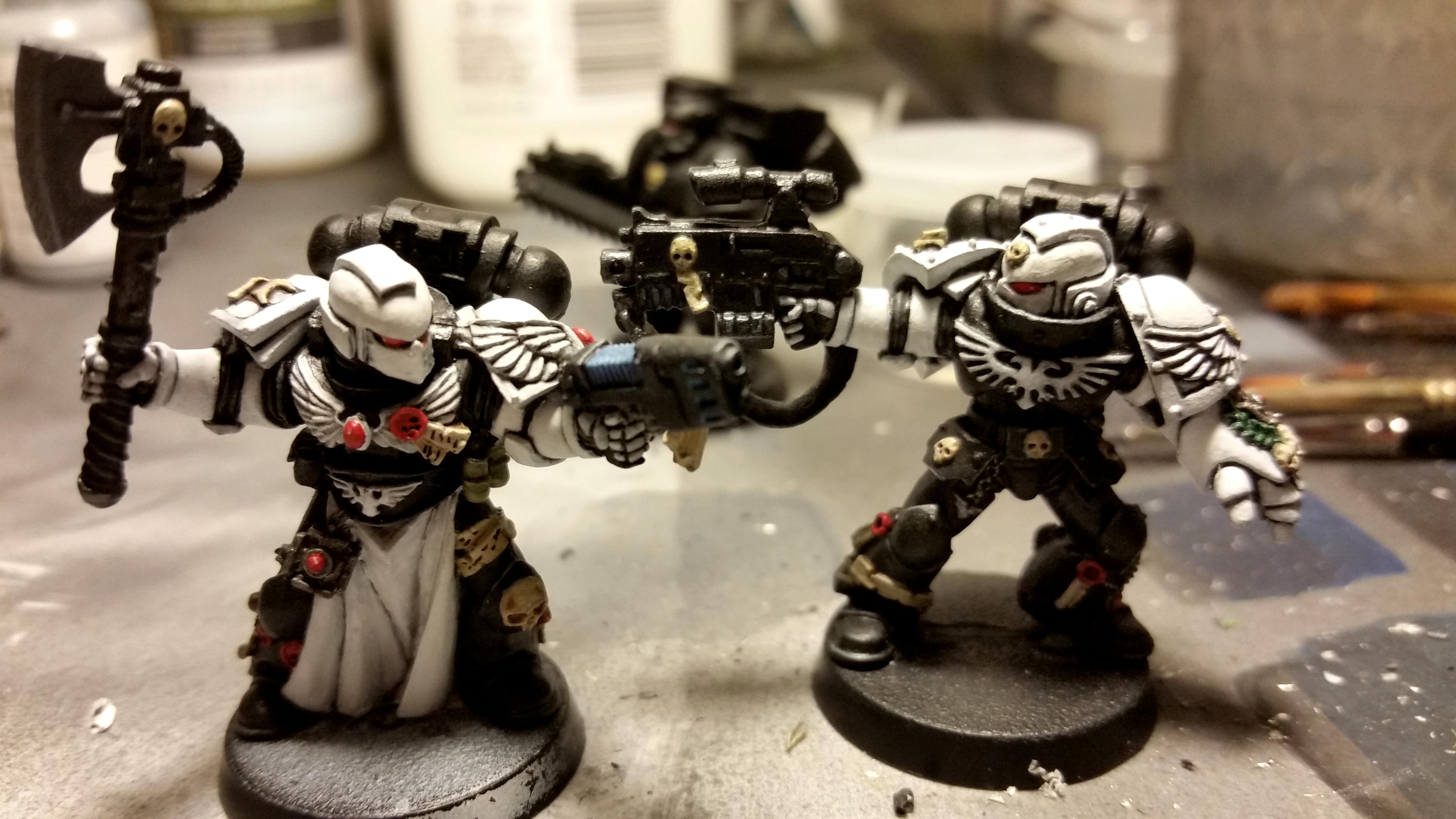 First two Raven Guard Sternguard painted