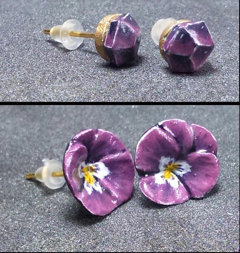 Birthday purple earrings 