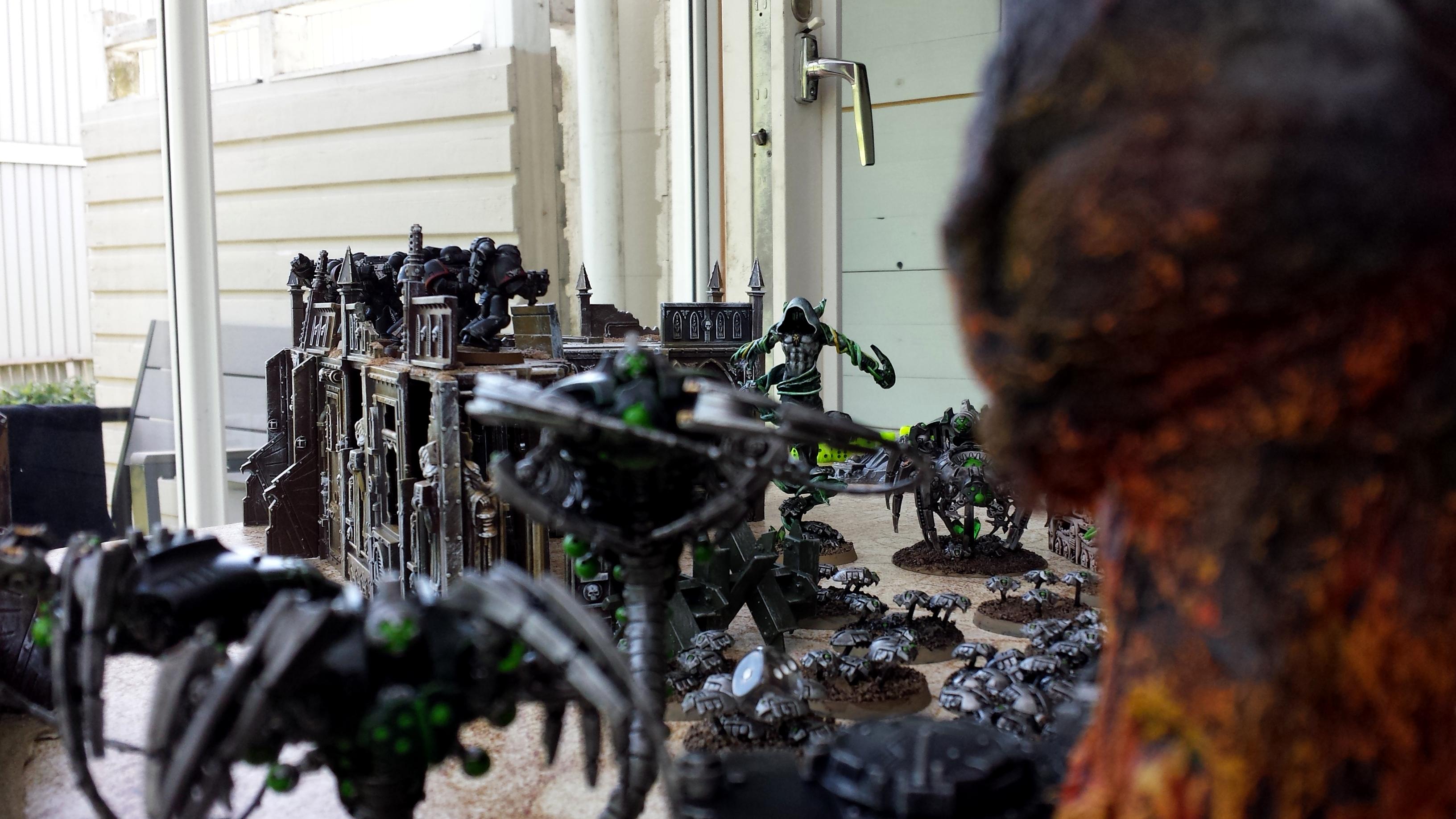 Necrons, Wargame, Necron v Raven guard