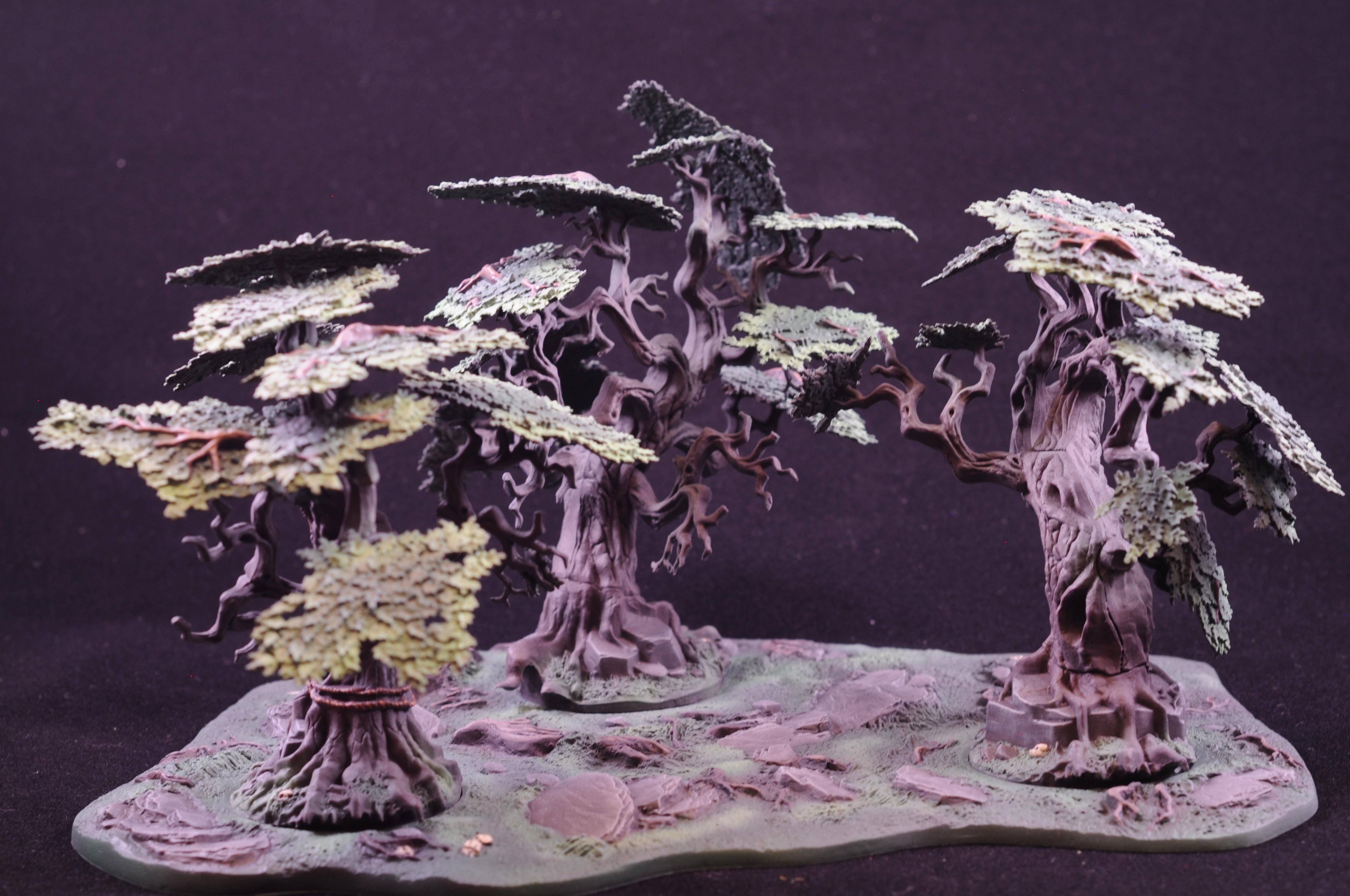Purple, Terrain, Trees