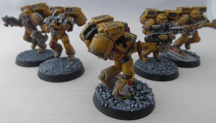 Adepus Astartes, Assault Marines, Battle Damage, City, Imperial Fists, Rubble, Ruins, Space Marines, Urban, Weathered, Yellow