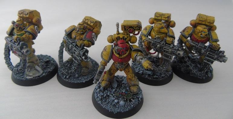 Adepus Astartes, Battle Damage, City, Devastator Marines, Imperial Fists, Rubble, Ruins, Space Marines, Urban, Weathered, Yellow