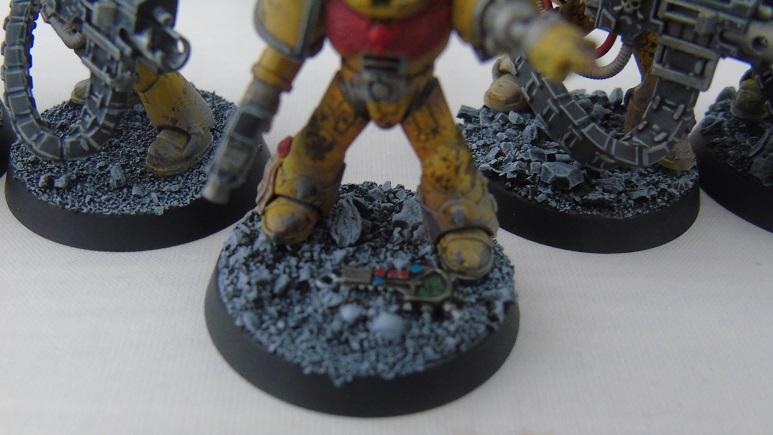 Adepus Astartes, Battle Damage, City, Devastator Marines, Imperial Fists, Rubble, Ruins, Space Marines, Urban, Weathered, Yellow