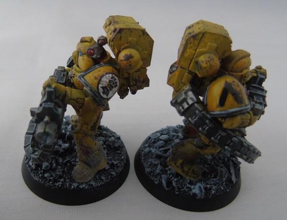 Adepus Astartes, Battle Damage, City, Devastator Marines, Imperial Fists, Rubble, Ruins, Space Marines, Urban, Weathered, Yellow