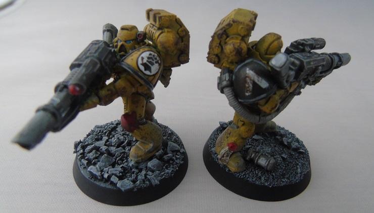 Adepus Astartes, Battle Damage, City, Devastator Marines, Imperial Fists, Rubble, Ruins, Space Marines, Urban, Weathered, Yellow