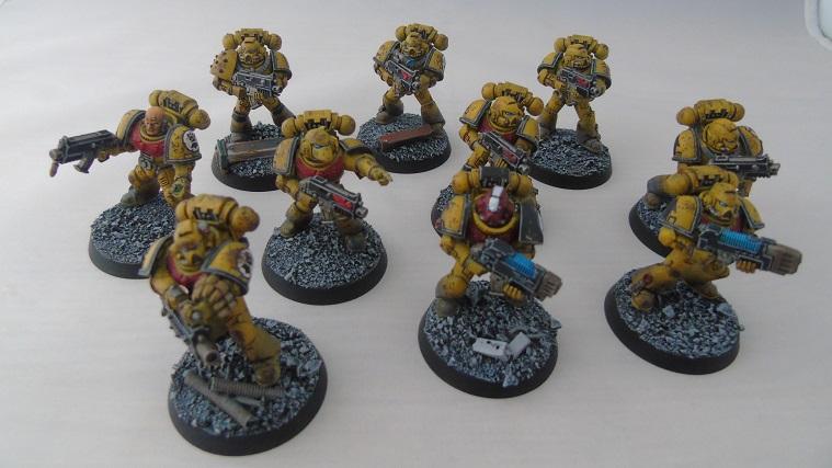 Adepus Astartes, Battle Damage, City, Imperial Fists, Rubble, Ruins, Space Marines, Tactical Squad, Urban, Weathered, Yellow