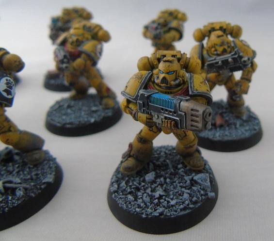 Adepus Astartes, Battle Damage, City, Imperial Fists, Rubble, Ruins, Space Marines, Tactical Squad, Urban, Weathered, Yellow