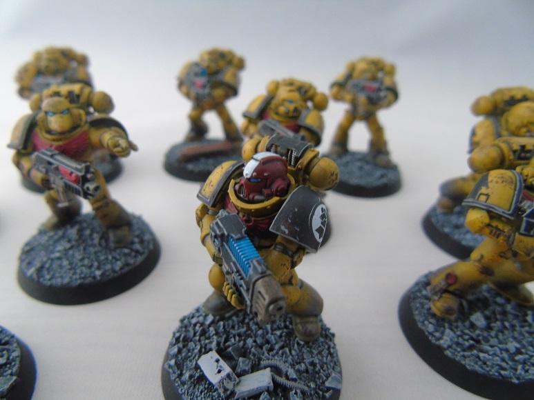 Adepus Astartes, Battle Damage, City, Imperial Fists, Rubble, Ruins, Space Marines, Tactical Squad, Urban, Weathered, Yellow