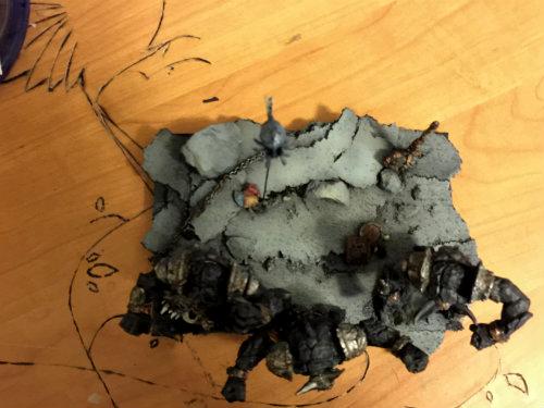 Abyssal Dwarf, Kings Of War, Kow, Lesser Obsidian Golem