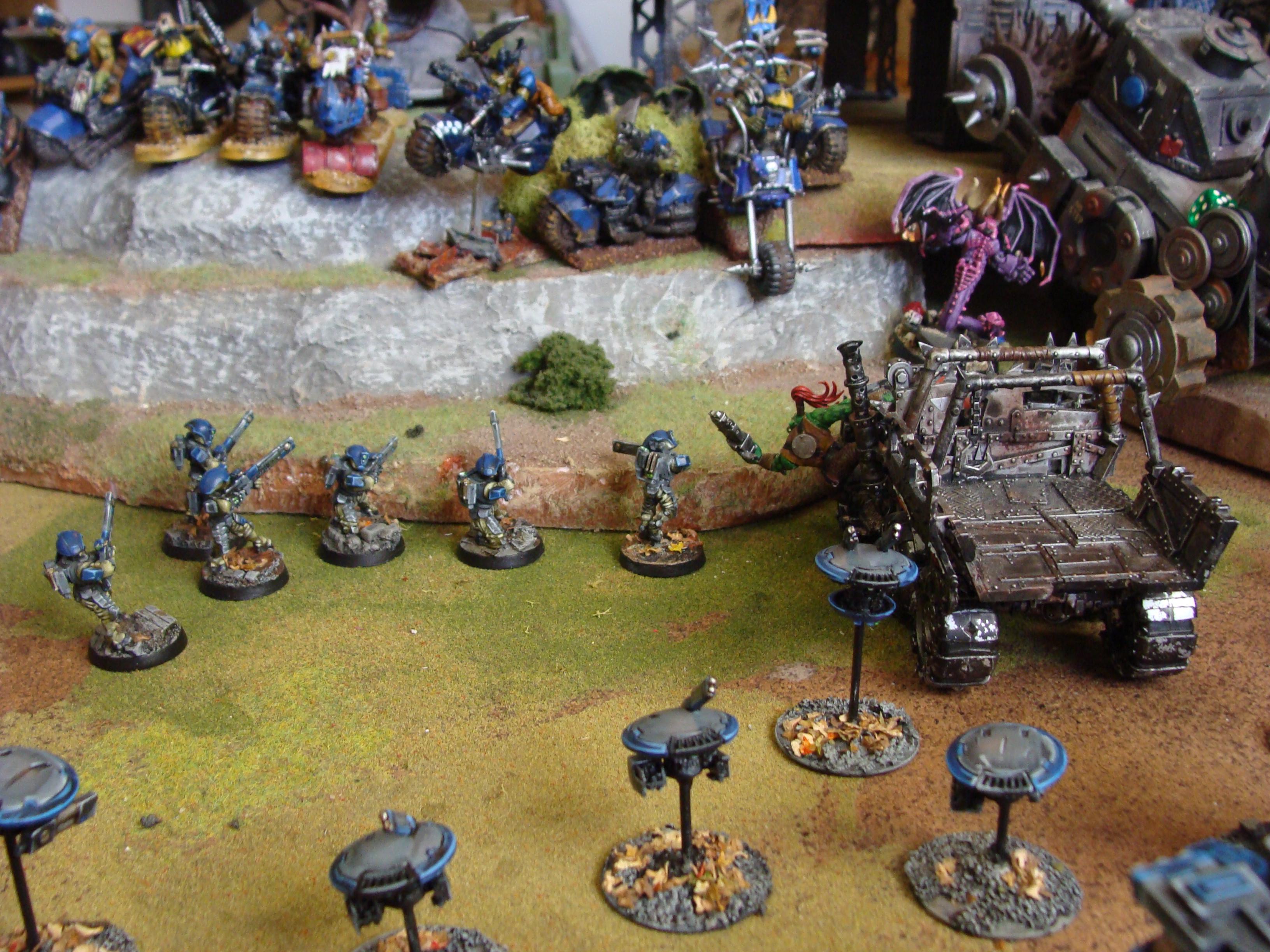 Battle Report, Chaos, Orks, Tau