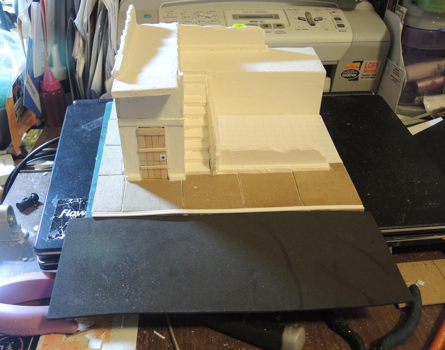 Commission, Commissioned, Game Table, Infinity, L Building, Road, Ruins, Scratch Build, Sidewalk, Terrain, Waaazag, Walk, Warhammer 40,000, Work In Progress