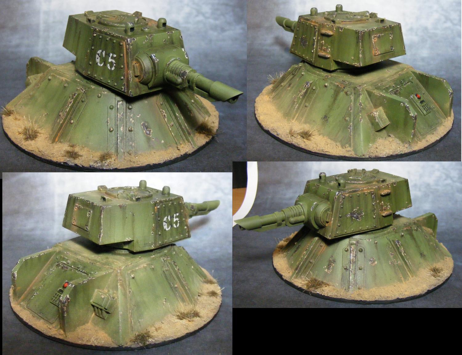 Emplacement, Imperial Guard, Scratch Build, Weathered